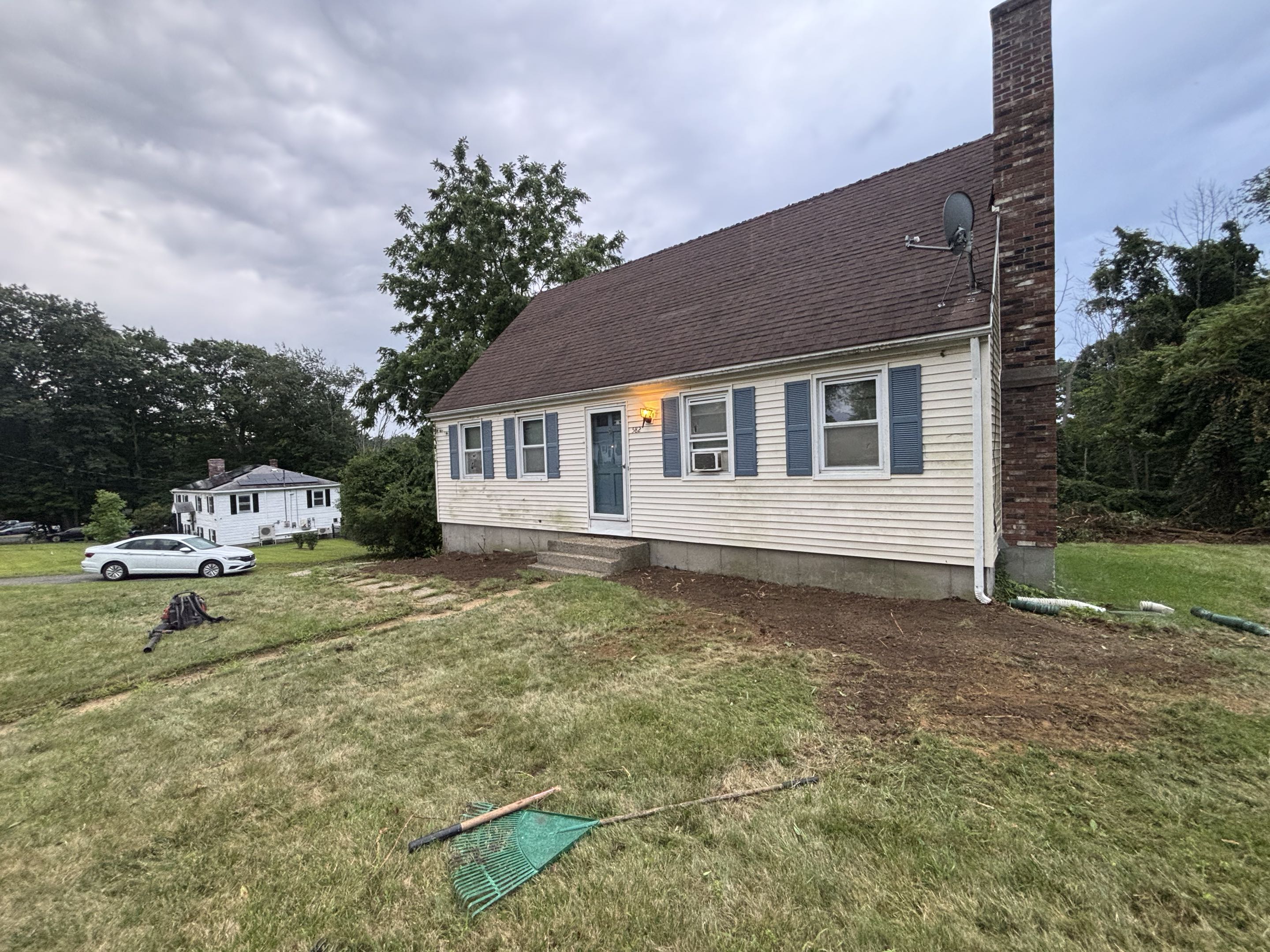 After — cleared yard following shrub removal
